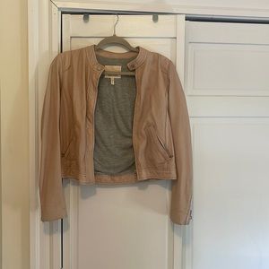 Size 0 light pink leather jacket